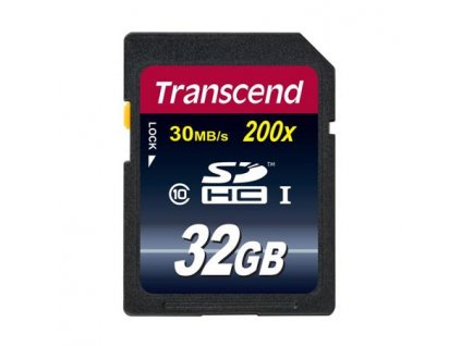 Transcend 32GB SDHC (Class 10) UHS-I 200x (Premium) paměťová karta TS32GSDHC10