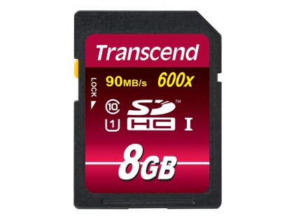 Transcend 8GB SDHC (Class 10) UHS-I 600x (Ultimate) MLC paměťová karta TS8GSDHC10U1