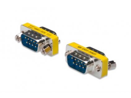 Digitus sériový adaptér Gender Changer, D-Sub9, metal housing, M/M, with Hex screws AK-610505-000-I