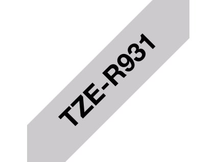 Brother - TZe-R931 stříbrná / černá (12mm, 4m, textilní) TZER931