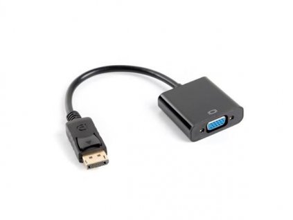 LANBERG adaptér DisplayPort (M) 1.1 na VGA (F) kabel 20cm, černý AD-0002-BK Lanberg