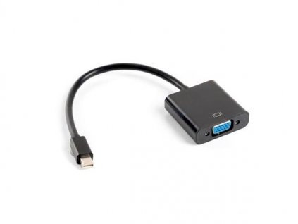 LANBERG adaptér DisplayPort Mini (M) 1.2 na VGA (F) 20cm, černý AD-0006-BK Lanberg