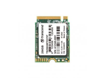 TRANSCEND MTE370T 256GB SSD disk M.2 2230, PCIe Gen3 x4 NVMe 1.3 (3D TLC), 2000MB/s R, 1100MB/s W TS256GMTE370T Transcend