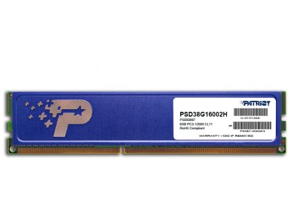 Patriot/DDR3/8GB/1600MHz/CL11/1x8GB/Black PSD38G16002H