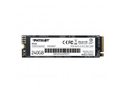 PATRIOT P310/240GB/SSD/M.2 NVMe/3R P310P240GM28 Patriot