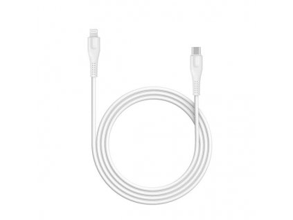 Canyon MFI-4, 1.2m kábel USB-C / Lightning, MFi Apple schválený, 5V/2.4A, priemer 3.5mm, PVC, biely CNS-MFIC4W