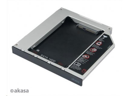 AKASA HDD box N.Stor D12, 2.5" šachta pre HDD/SSD SATA na optickú mechaniku IDE (výška HDD do 13 mm) AK-OA2SDE-BKV2 Akasa