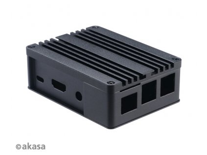 AKASA box pre Raspberry Pi 3 a Asus Tinker/S, rozšírený hliník, s tepelnými modulmi (skrytý slot SD) A-RA05-M1B Akasa