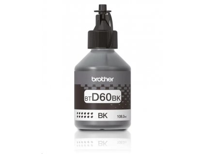 BROTHER INK BT-D60BK black pro T310, T510W, T710W, T910 cca 6000 stránek, bezpigmentový BTD60BK Brother