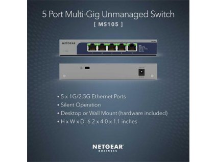 NETGEAR MS105 5-PORT MULTIGIG 2.5G UM SWITCH MS105-100EUS NetGear