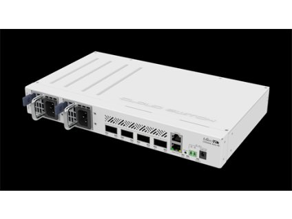 MIKROTIK RouterBOARD Cloud Router Switch CRS504-4XQ-IN + L5 (650MHz; 64MB RAM; 1x LAN; 4x QSFP28, Dual PSU) desktop MikroTik