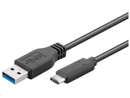 Kábel USB PREMIUMCORD 3.1 konektor C/male - USB 3.0 A/muž, čierny, 2 m ku31ca2bk PremiumCord