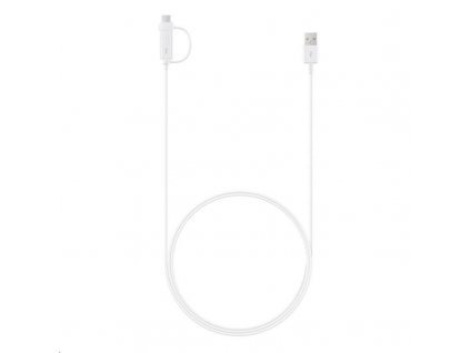 Dátový kábel Samsung EP-DG930DWE Combo, USB->USB-C/micro USB, 1,5 m, biely (voľne ložený) EP-DG930DWEGWW