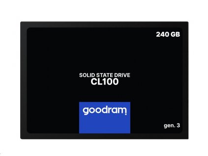 GOODRAM SSD CL100 Gen.3 240 GB SATA III 7 mm, 2,5" (R: 520 MB/s; W 400 MB/s) SSDPR-CL100-240-G3 GoodRAM