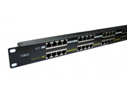 MaxLink POE panel 16 portů, 1U pro rack 19", stíněný POE-PAN16 OEM