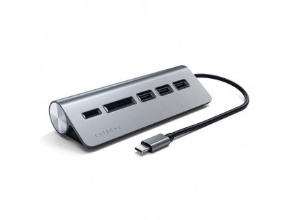 Satechi USB-C Hub & Card Reader - Space Gray Aluminium ST-TCHCRM