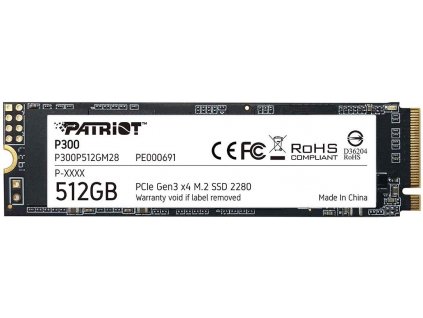 PATRIOT P300/512GB/SSD/M.2 NVMe/3R P300P512GM28 Patriot