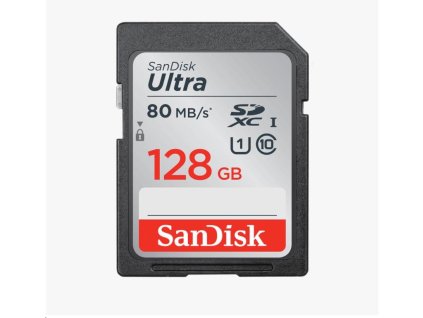 Karta SanDisk SDXC 128 GB Ultra (100 MB/s Class 10 UHS-I) SDSDUNR-128G-GN3IN