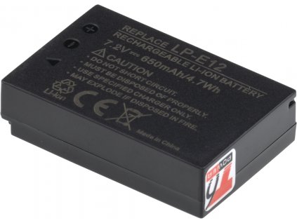 Baterie T6 power Canon LP-E12, 650mAh, 4,7Wh, černá DCCA0022