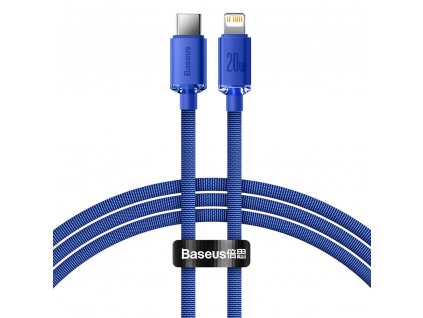 Baseus CAJY000203 Crystal Shine Series Datový Kabel USB-C - Lightning 20W 1,2m Blue 6932172602758 NoName