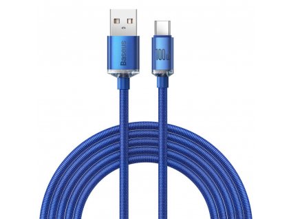 Baseus CAJY000503 Crystal Shine Series Datový Kabel USB - USB-C 100W 2m Blue 6932172602840 NoName