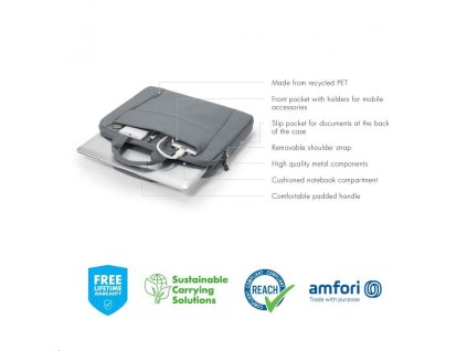 DICOTA Eco Slim Case BASE 11-12.5 Sivá D31301-RPET Dicota
