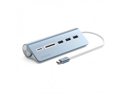 Satechi USB-C Hub & Card Reader - Blue Aluminium ST-TCHCRB