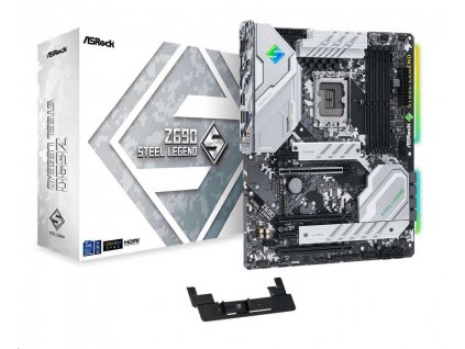 ASRock MB Sc LGA1700 Z690 Steel Legend, Intel Z690, 4xDDR4, 1xDP, 1xHDMI