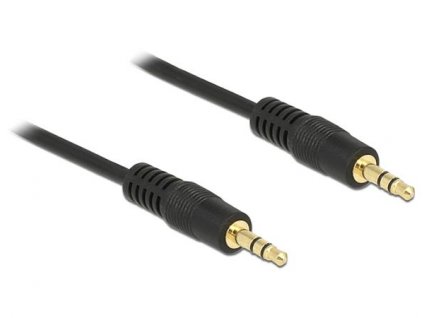 Delock Stereo Jack Cable 3.5 mm 3 pin male > male 0.5 m black 83742 DeLock