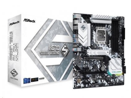 ASRock MB Sc LGA1700 H670 STEEL LEGEND, Intel H670, 4xDDR4, 1xDP, 1xHDMI