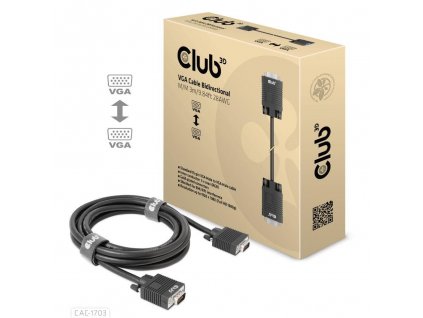 Club3D VGA kábel, M/M, 28AWG, 3 m CAC-1703 Club 3D