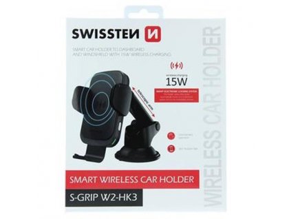 SWISSTEN SMART DRŽÁK DO AUTA S BEZDRÁTOVÝM NABÍJENÍM 15W S-GRIP W2-HK3 65010607 Swissten