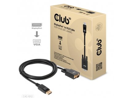 Kábel Club3D DP na VGA, M/M, 2 m CAC-1012 Club 3D