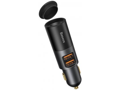 Baseus CCBT-D0G Share Together Car Charger with Cigarette Lighter Port 2x USB, 120W Grey 6953156206700 NoName