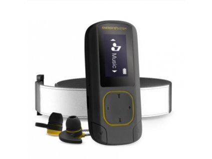Energy Sistem MP3 Clip Bluetooth Sport Amber (16GB, MicroSD, FM, sluchátka, pásek na paži) 448272
