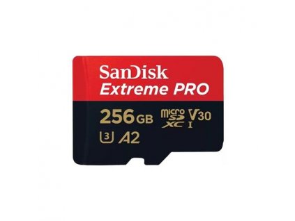 Karta SanDisk micro SDXC 256 GB Extreme PRO (200 MB/s Class 10, UHS-I U3 V30) + adaptér SDSQXCD-256G-GN6MA