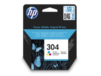 HP 304, Tri-color, 100str.Cartridge - Blister N9K05AE-301