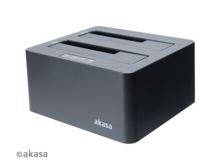 AKASA HDD box DuoDock X3 HDD/SSD, USB 3.1, 2.5" a 3.5", pre 2 disky súčasne AK-DK08U3-BKCM Akasa