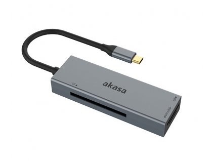 Čítačka kariet AKASA AK-CR-09BK 3 v 1 (CF, SD, microSD), externá, USB 3.2 Typ C Akasa