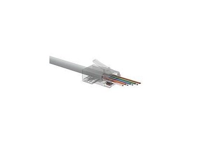 Solarix Univerzální EASY konektor RJ45 CAT6 UTP 8p8c na drát i licnu / 100 ks SXRJ45-6-UTP-EASY 11239002