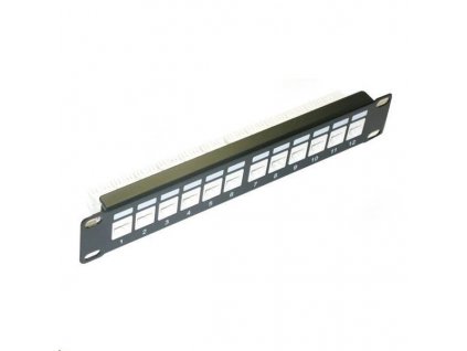 10" Patch panel XtendLan 12portový, UTP, Cat6, krone, čierny PPO-12STP