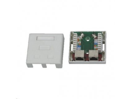 Zásuvka STP 2x RJ45 Cat5E, blok 110, sadrokartón SXO-22S-C5E LYNX CS