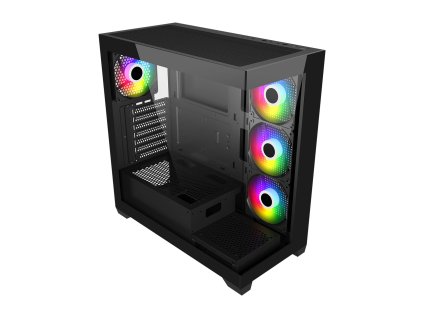 FSP M340-BA/Midi Tower/Transpar./Čierna POC0000272