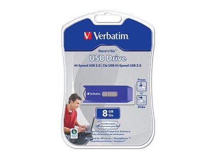 VERBATIM Flash disk 8 GB Store 'n' Go PinStripe, čierny 49062 Verbatim