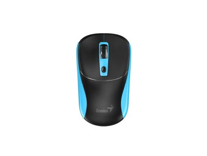 Genius NX-7123 Myš, bezdrátová, optická, 1200DPI, 4 tlačítka, Copilot, 2,4GHz, USB-A, 1× AA baterie, černo-modrá 31030043401