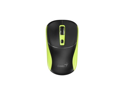 Genius NX-7123 Myš, bezdrátová, optická, 1200DPI, 4 tlačítka, Copilot, 2,4GHz, USB-A, 1× AA baterie, černo-zelená 31030043403