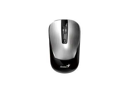 Genius NX-7125 Myš, bezdrátová, optická, 1200DPI, 4 tlačítka, Copilot, 2,4GHz, USB-A, 1× AA baterie, černo-stříbrná 31030044402