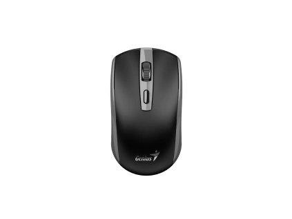 Genius ECO-8150 Myš, bezdrátová, optická, 1200DPI, 4 tlačítka, Copilot, 2,4GHz, USB-A dongle, USB-C nabíjení, černo-šedá 31030045402