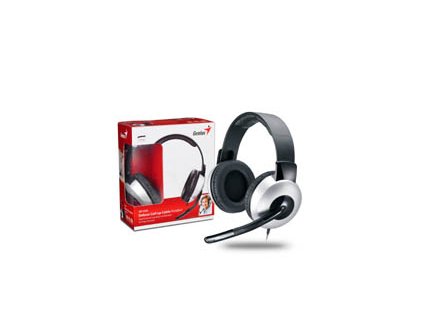 Genius headset - HS-05A (stereo sluchátka + mikrofon), svinovací kabel 31710011100