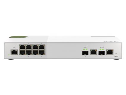 QNAP riadený switch QSW-M2108-2C (8x 2,5GbE RJ45 a 2x kombinované 10GbE SFP+ / RJ-45)